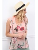 Bluza pudrata cu flori pentru uz zilnic MP28633 - Magazin online - Boutique